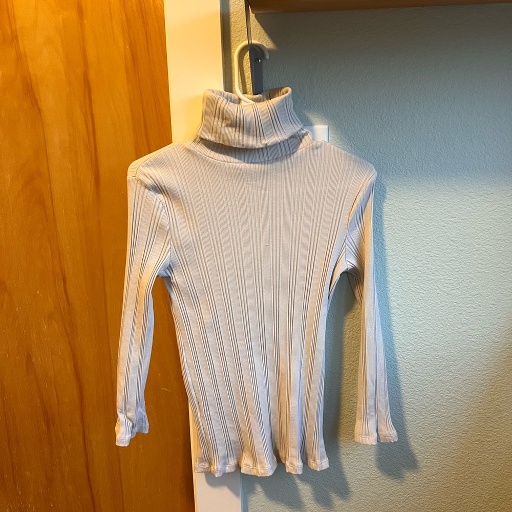 Mango Cream Ribbed Turtleneck